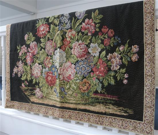 A floral tapestry W.170cm